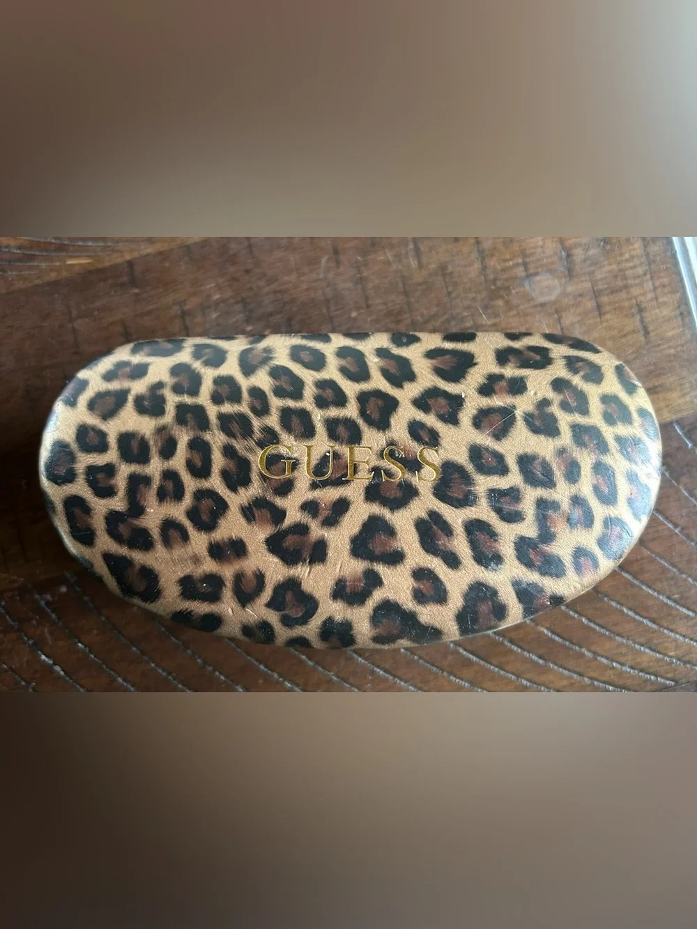 GUESS Blue and Purple Sunglasses with Original Cheetah Print Case